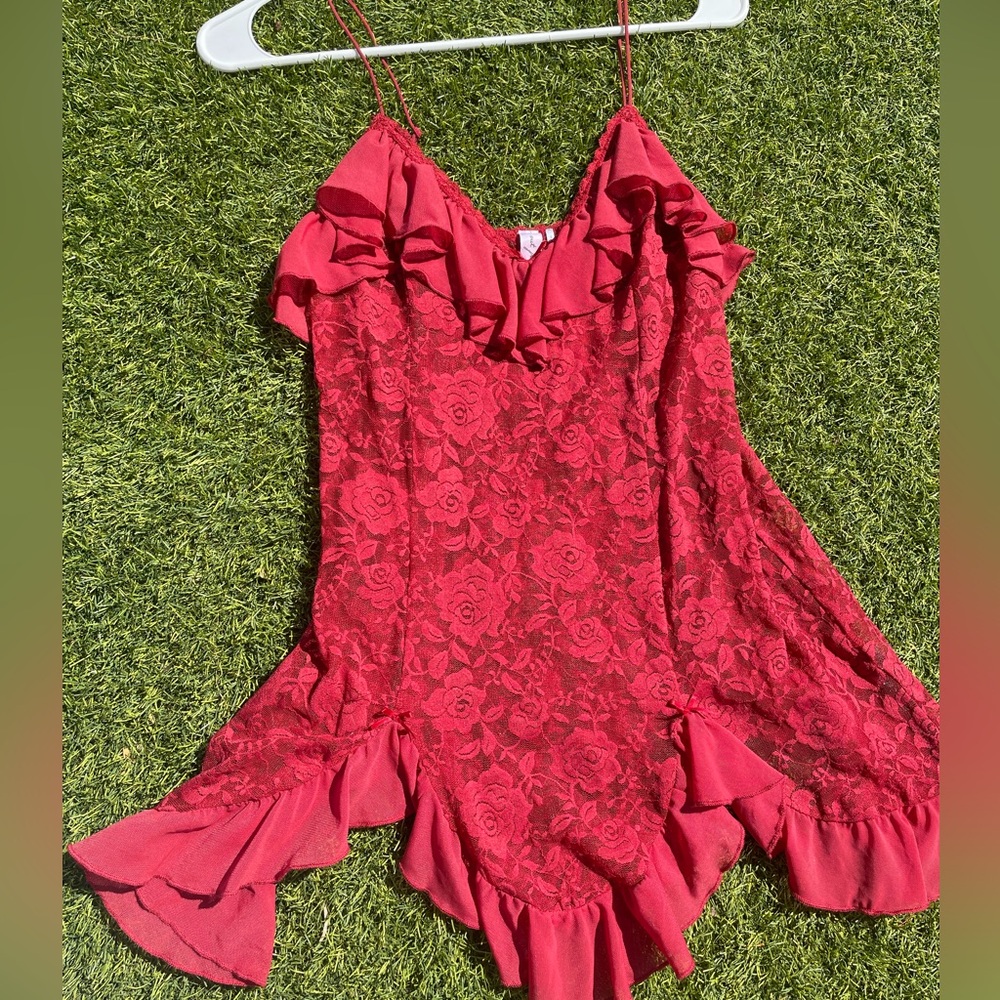 Urban Outfitters Red Lace Dress